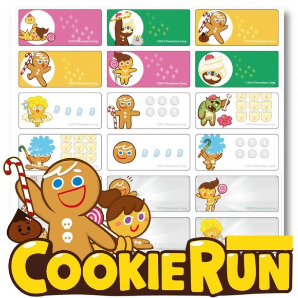 Personalized Kids School Name Stickers Name Labels - Cookie Run The Gingerbread - Picture 1 of 3